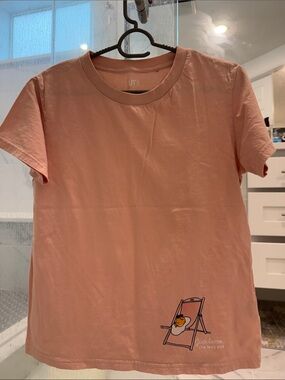 Uniqlo Light Pink Gudetama Graphic Tee